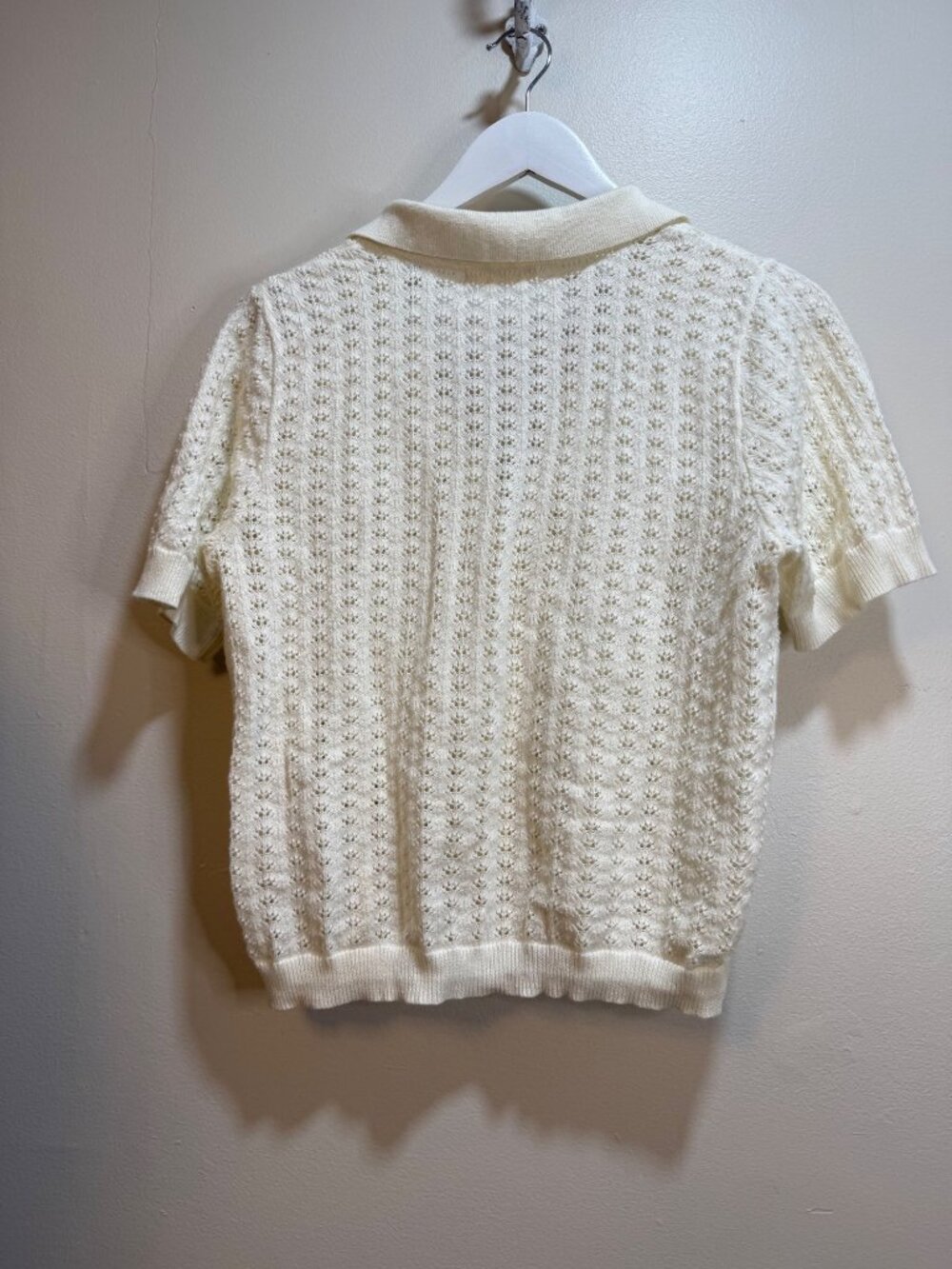Marine Layer Piper Knit Resort Shirt Cardigan Knit Crochet Lagenlook Cottagecore - Picture 3 of 6